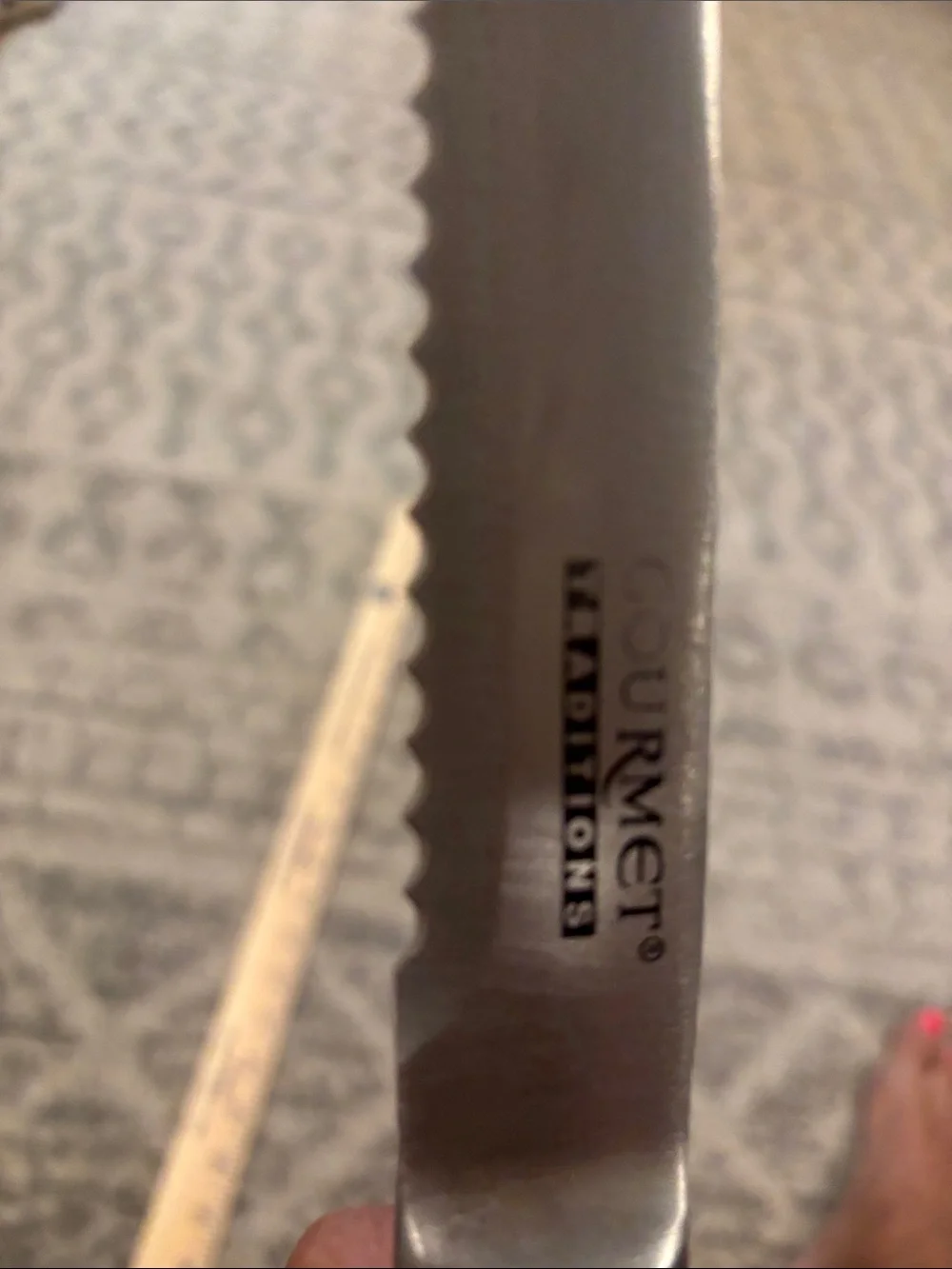 Gourmet Traditions Stainless Steel Serrated Knife - Silver
